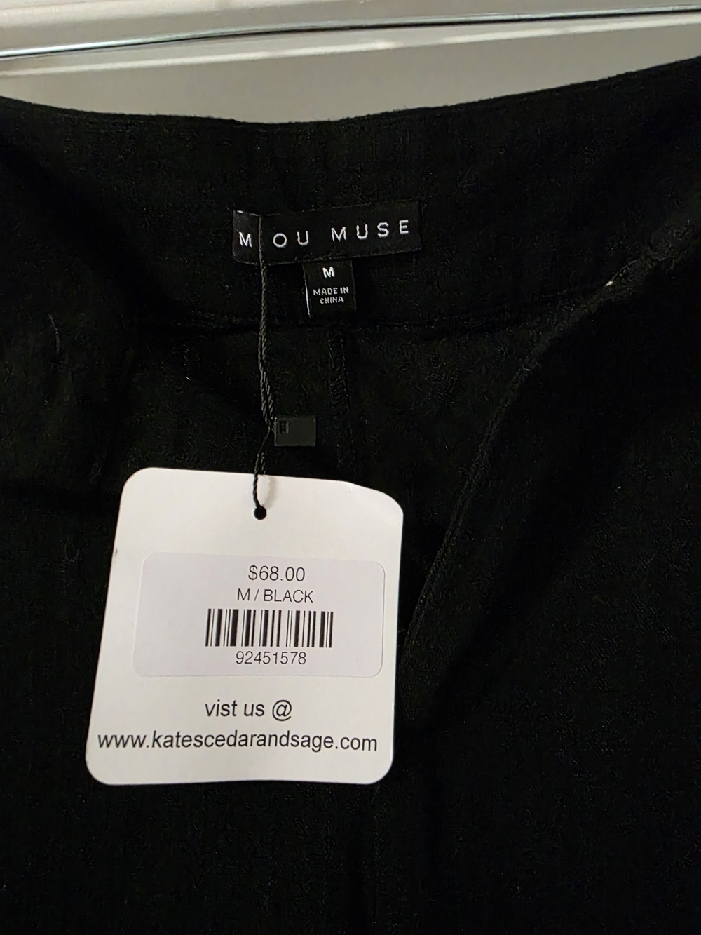 Mou Muse Black Top - Size M